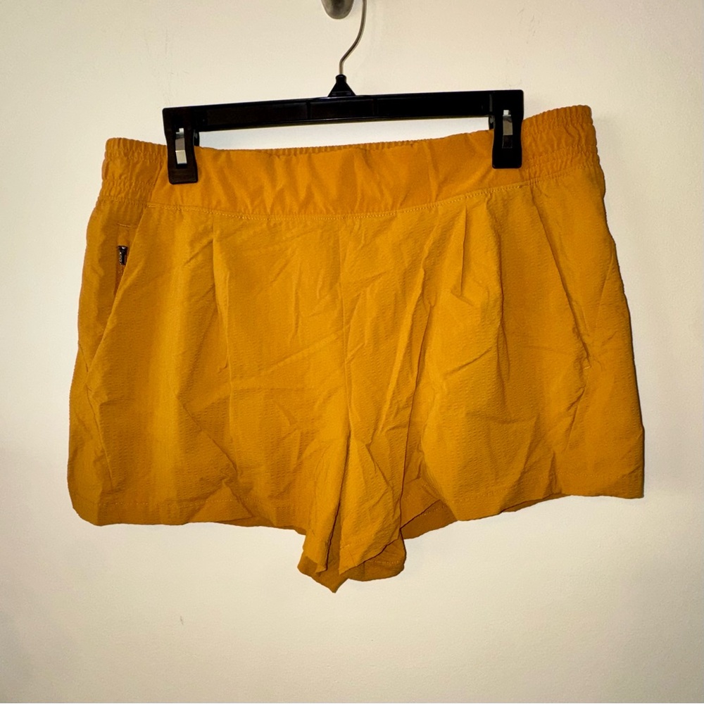 Athleta Mustard Yellow Athletic Shorts